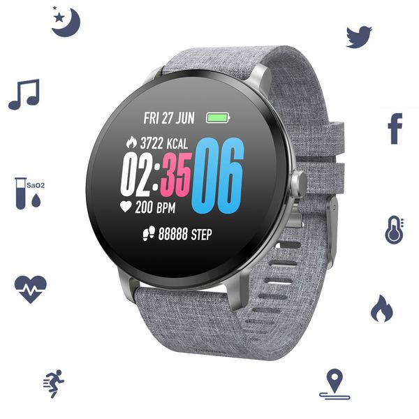 

sports smart watch heart rate blood pressure monitoring weather forecast temperature measurement smart watch bracelet for ios android