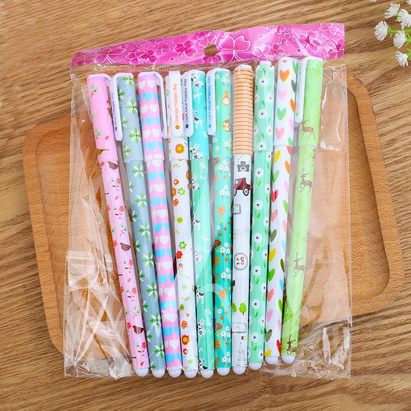 

kawaii creative ballpoint pen creativos cartoon broken flower pattern cute school office supplies pen stationery christmas