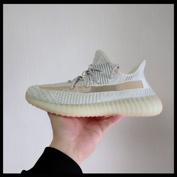 

new kanye west shoes designer sneakers reflective true form hyperspace clay static trainers outdoor shoes white black grey glow