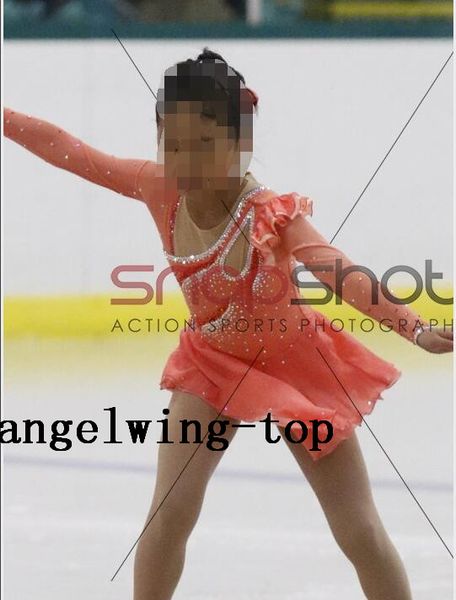 

pink figure skating dresses girls competition skating dresses custom ice dress for women ice figure dress n43, Black;red