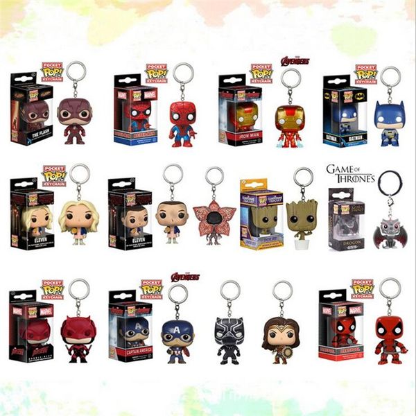 

funko pop toys 14 designs 5cm marvel avenger funko pop action figures pvc key chains doll with retail box kids toys gifts