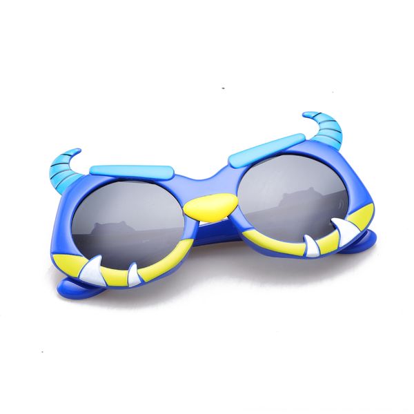 

2020 cute children polarized sun glasses men's and women's silicone goggles kawaii goggles cartoon calf silicone 22014, Blue