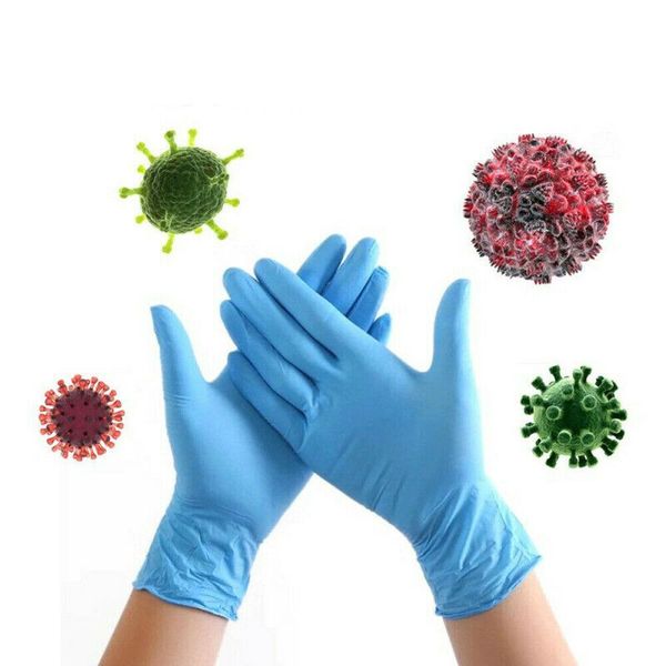 

wear -resistant durable nitrile disposable gloves rubber latex household cleaning gloves anti dirty in stock 100pcs/lot, Silver