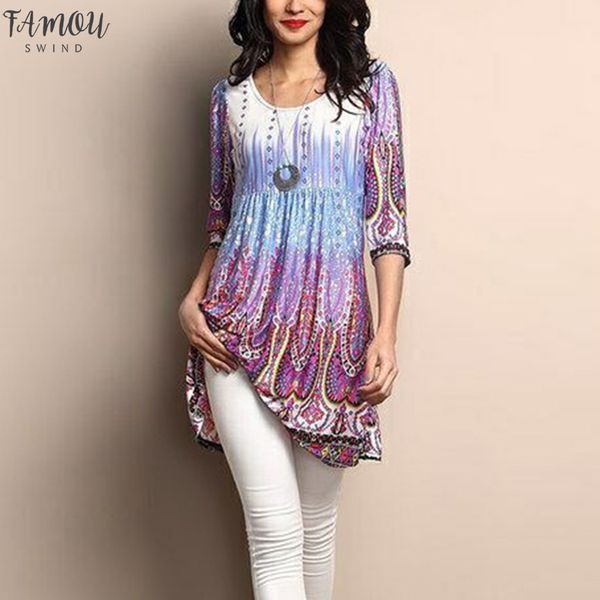 

women blouses long sleeve tunic floral printed o neck pullover applique blouse autumn spring ruffled casual soft shirt plus size 5xl, White
