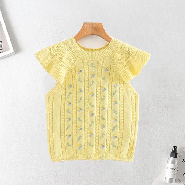 

summer flower embroidery knitted women short sleeve t shirt o neck pullovers t-shirt tee shirt femme tshirt knitwear, White