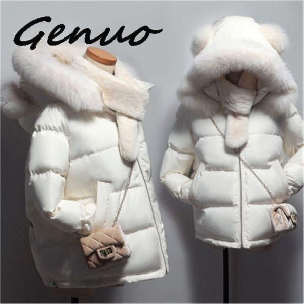 

2xl 2019 new big fur collar hooded women winter jacket short slim cotton coat female thicken warm casual down cotton parka, Tan;black