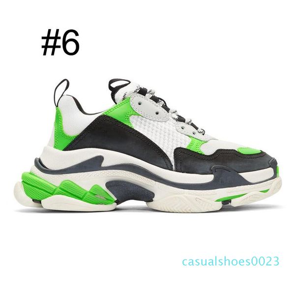 

dhl triple s fashion designer shoes for men women clear sole neon green black white grey mens trainers platform sneakers c23