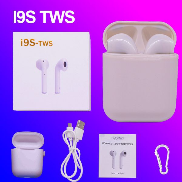 

V5 0 i9 tw double ear wirele earbud bluetooth earphone tereo headphone with magnetic charger box for iphone andriod martphone