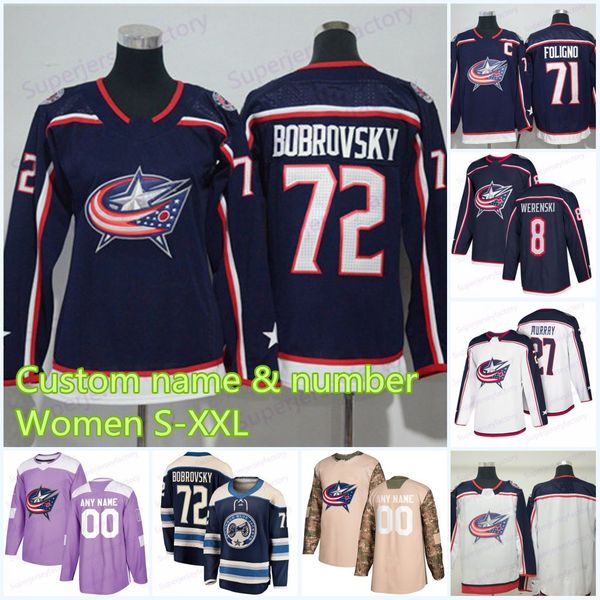 women's blue jackets jersey