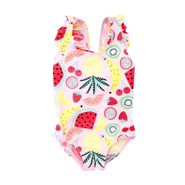 

girls swimsuit cute newborn baby girls red swimwear infant baby ruffles trikini swimming suit bikini bathing costumes beachwear, White