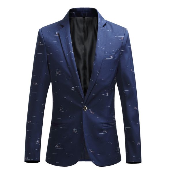 

plus size 5xl 6xl fashion men slim fit casual blazers men printing suits coat man clothes white navy new wine red 2018 spring, White;black