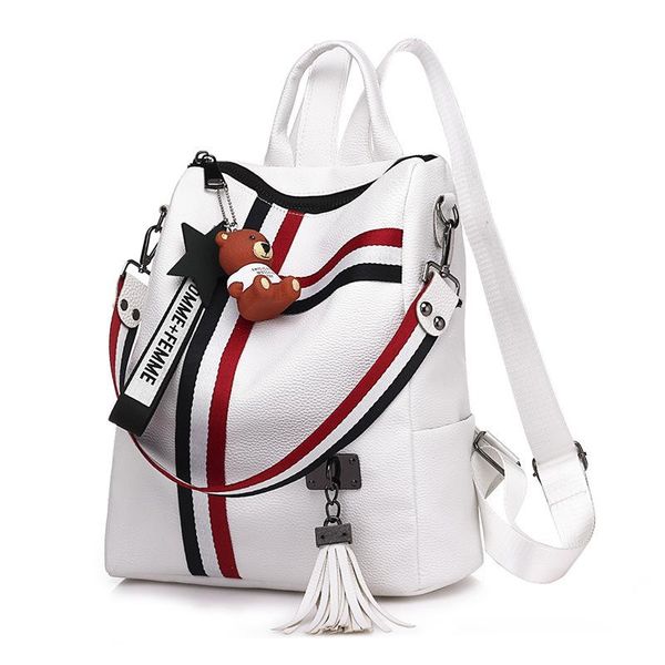 

women backpack pu leather handbag single shoulder messenger bag for college student school bags outdoor travel rucksack new