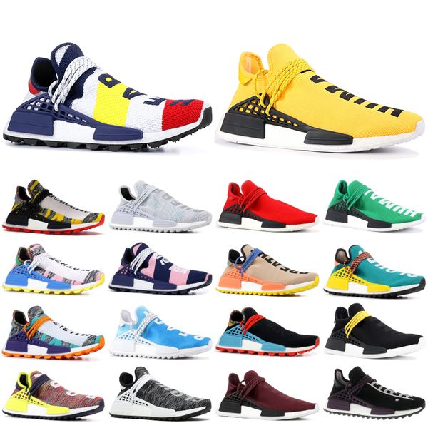 

pw hu nmd nerd running shoes human race heart mind billionaire boys club pharrell williams men women designer sport sneakers, White;red