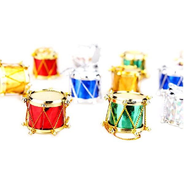 

christmas decoration party accessories xmas hanging ornament assorted small drum pendant room living room decorationhf