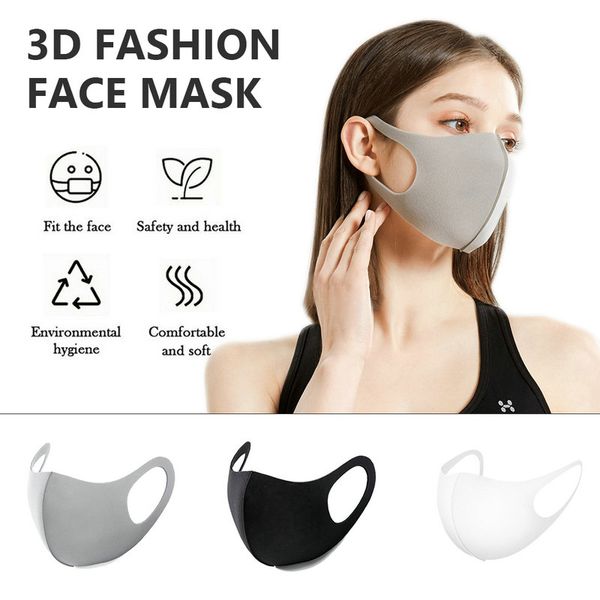 

dustproof soft anti dust cotton face mask white grey black ice silk summer protective anti haze washable reusable kids masks