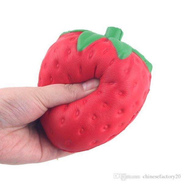 

pu squishy strawberry reliever stress jumbo christmas gift simulation fruit cartoon soft doll decompression toys squeeze toys