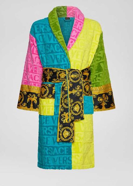 

Роскошные классические хлопчатобумажные халаты халат мужчины и женщины бренд дизайнер пижамы кимоно теплый банный халат домашняя одежда унисекс халаты новый горячий klw1739