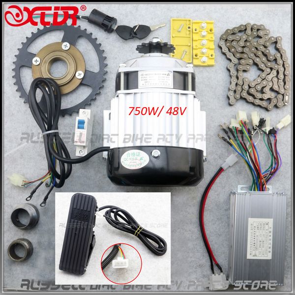

bm1418zxf 48v 750w brushless motor with pedals throttle electric bicycle kit tricycle diy e-tricycle e-trishaw go kart atv