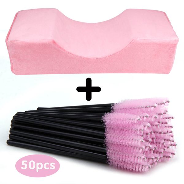 

lash pillow eyelash extension pillow grafting eyelashes 50pcs microbrush eyelash brush disposable makeup brushes cosmetic tool