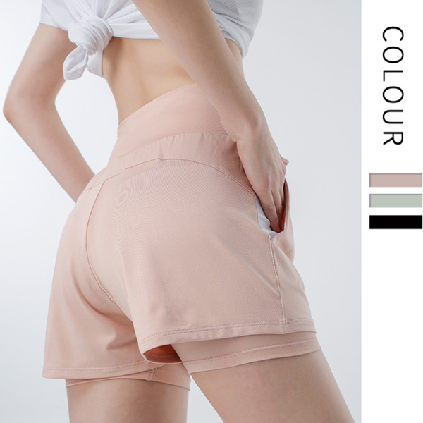 

yoga outfits 2021 summer running shorts women quick dry gym loose sport breathable, White;red