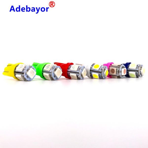 

500pcs wholesale t10 5 smd w5w 194 501 led car auto clearance interior lights marker lamps dc 12v blue green yellow white