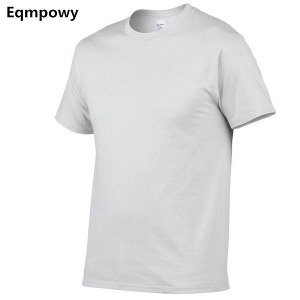

eqmpowy 2020 new summer men t shirt casual short sleeve o-neck 100% cotton t shirt men brand white black tee