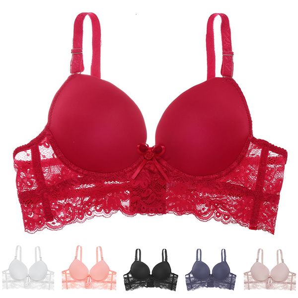 

seamless bra women underwears women fashion lace bra patchwork bralette bra cotton intimates female lingerie for lady plus size, Red;black