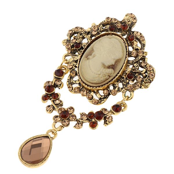 

fashion beauty profile pin brooch badge inlaid rhinestone crystal animal breast pin for banquet wedding prom anniversary valentines gifts, Gray