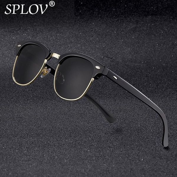 

новая мода semi rimless поляризованные очки мужчины женщины марка дизайнер полурамка вс очки классический óculos de sol uv400