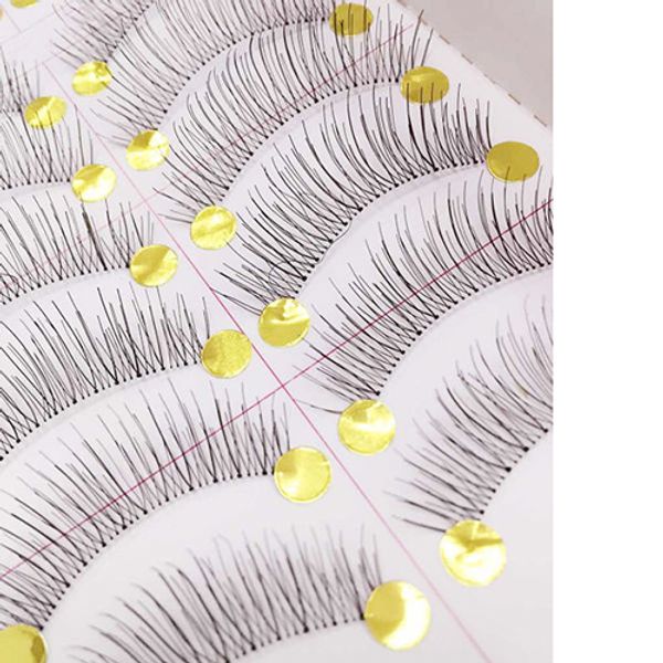 

10pairs handmade long false eyelashes thick natural black fake eye lashes makeup