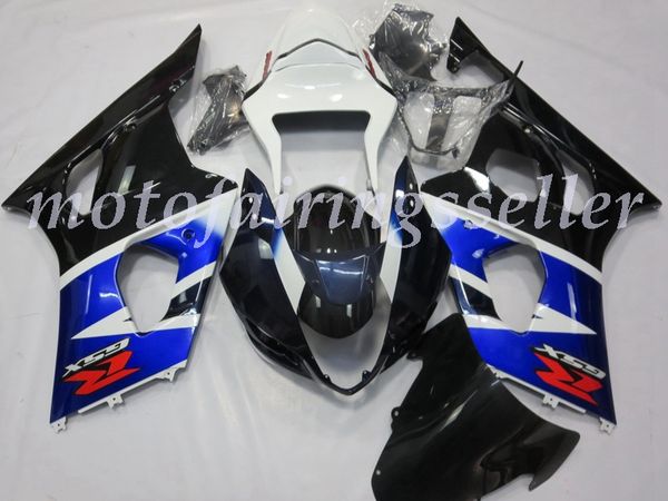 

new abs plastic fairings kit fit for suzuki gsxr1000 2003 2004 gsxr1000 03 04 injection mold black blue and white