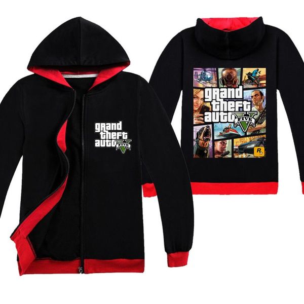 

gta 5 детей девочки одежда детские grand theft auto v infant sweatershirt малыши мода куртка осень детские пиджаки мальчики пальто, Blue;gray