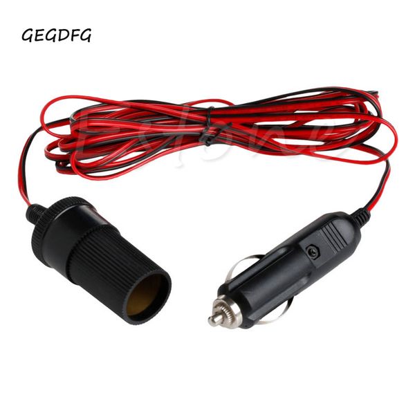 

12v 24v car cigarette lighter power plug socket cord adapter extension cable 3m
