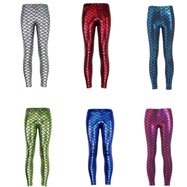 

leggings women new fashion women leggings trousers digital print leggins women mermaid fish scale leggings 3d digital print, Black