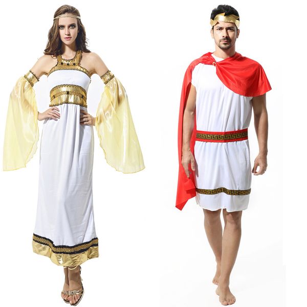 

party cosplay costume halloween theme cos clothes ancient greek mythology goddess roman parliament clothing kids samurai costume 06, Blue