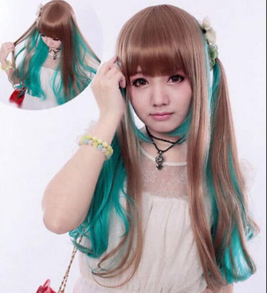 WIG New Anime Women Long Full Bangs Hair Girl Lolita Style Cosplay Party Parrucche piene