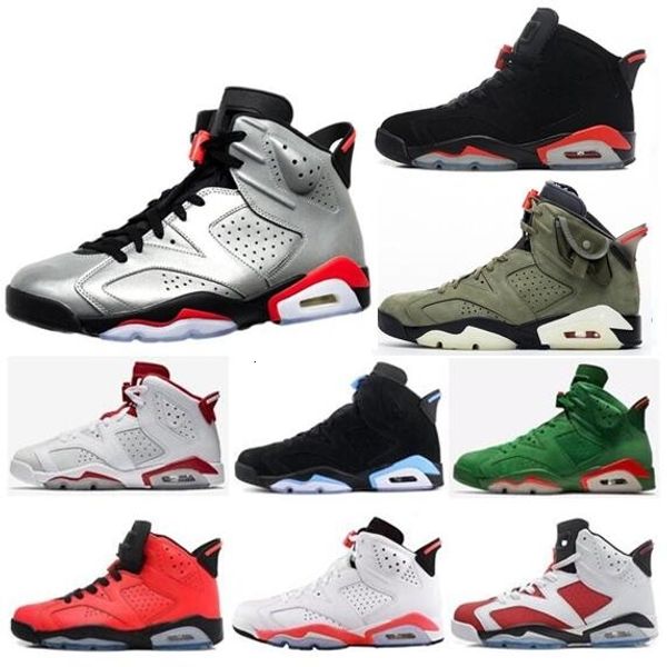 

2019 new 6 bred infrared jsp reflective basketball shoes men 6s travis scotts hare alternate 91 carmine white infrared sneakers with box