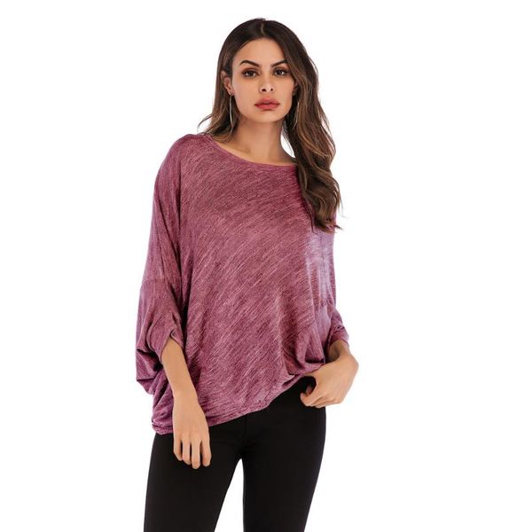 

women casual long sleeve pullover loose lightweight shirt t o-neck autumn winter tees ladies clothes plus, White;black