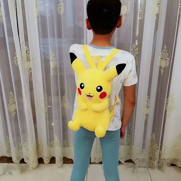 

30cm 3d anime pikachu plu h backpack cute tuffed oft doll kid chri tma gift cartoon baby nack bag chool bag