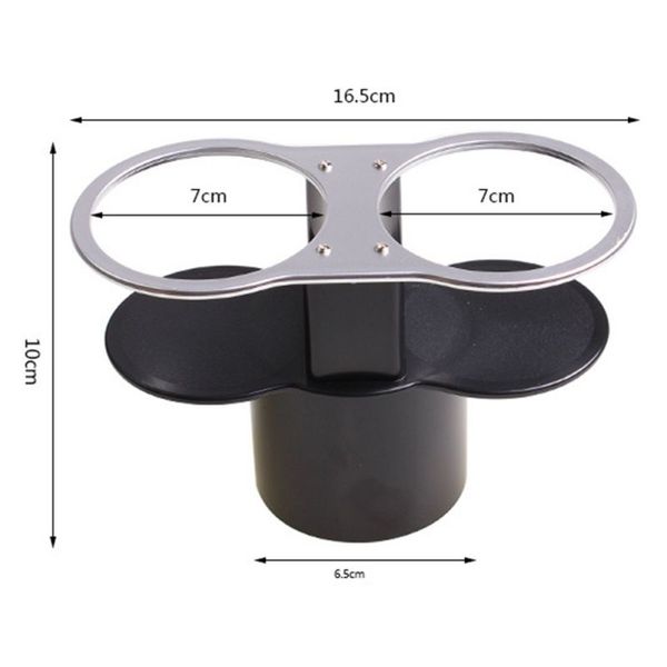 

universal car double hole drink bottle holder convenient special drink stand mount double port stainless steel cup holder