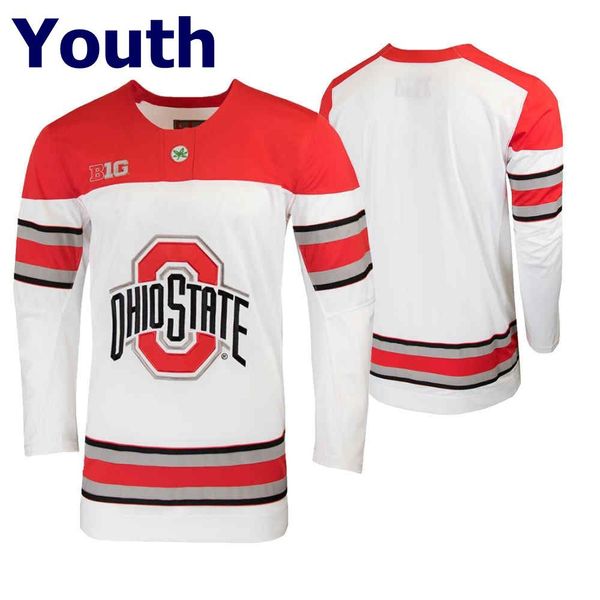 2020 Custom Ohio State Buckeyes College Hockey Jerseys Mens Sasha
