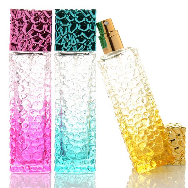 

50ml spray bottle glass square cosmetics packaging travel portable sub-bottle refillable perfume fine mist sprayer atomize pump