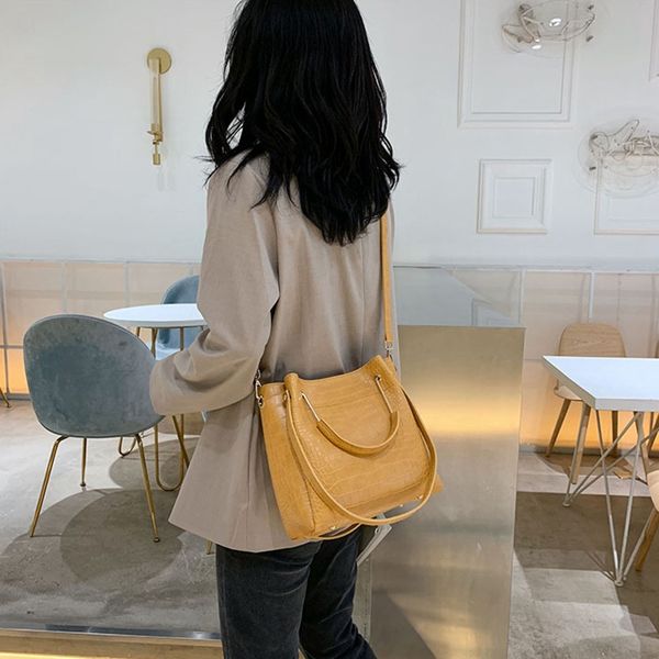 

каменный узор кожа ведро сумки для женщин небольшой плечо сумка-мессенджер леди мода сумки тотализаторы