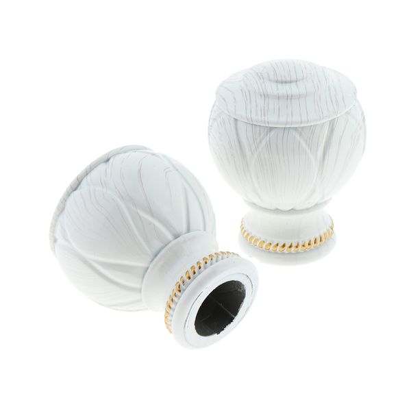 

1 pair decorative aluminum window curtain rod end drapery rail pole head cap fit 28mm dia. rods