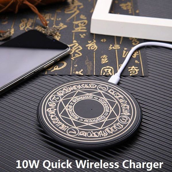 

wireless phone charger 10w quick magic array with retail package portable charger universal for iphone charger for samsung huawei xiaomi
