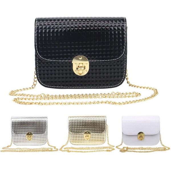 

elegant plaid pu leather women shoulder bags chain crossbody messenger bags