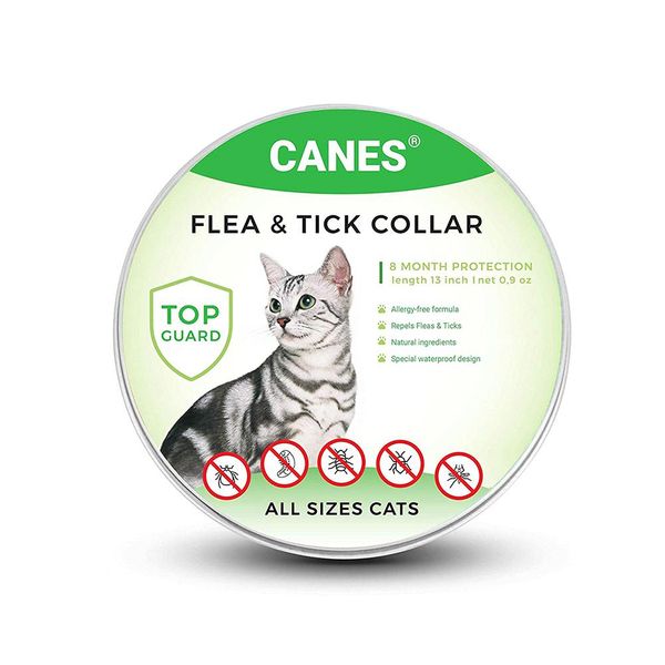 

cat anti flea mite tick collar deodorize natural essential oil 8 months protection flea tick remove collar for pet dog
