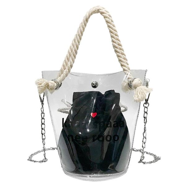 

bag women transparent confectionery color shoulder bag bucket messenger bolsos mujer de marca famosa 2020 brand #38