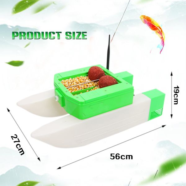 

pddhkk intelligent fish finder model ship 3 colors toy rc fishing boat 3kg load double warehouse 500m remote control speed boat