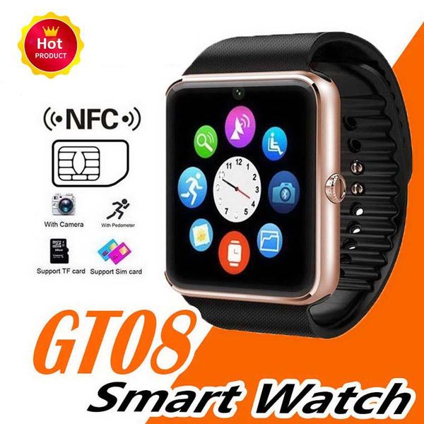 

GT08 Smart Watch Поддержка SIM и TF карты Bluetooth наручные часы Носимые устройства SmartWatch для An